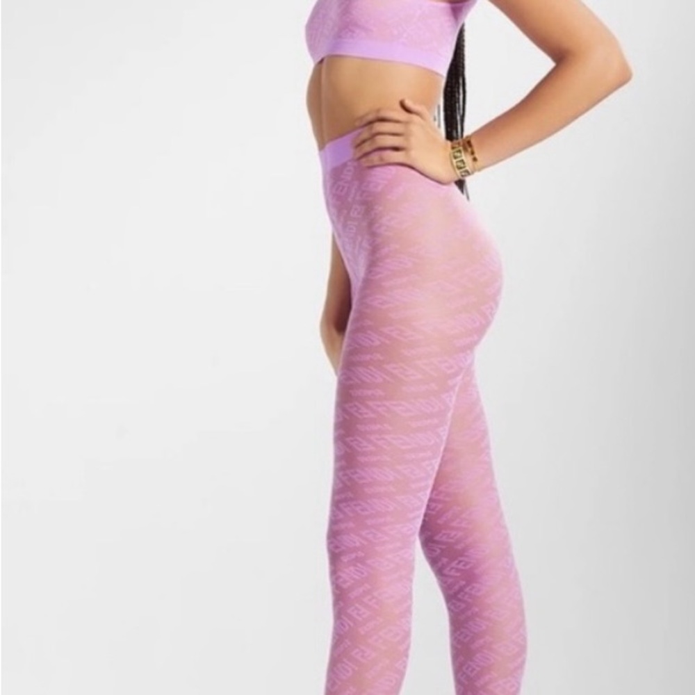 Purple fendi Skims tights set